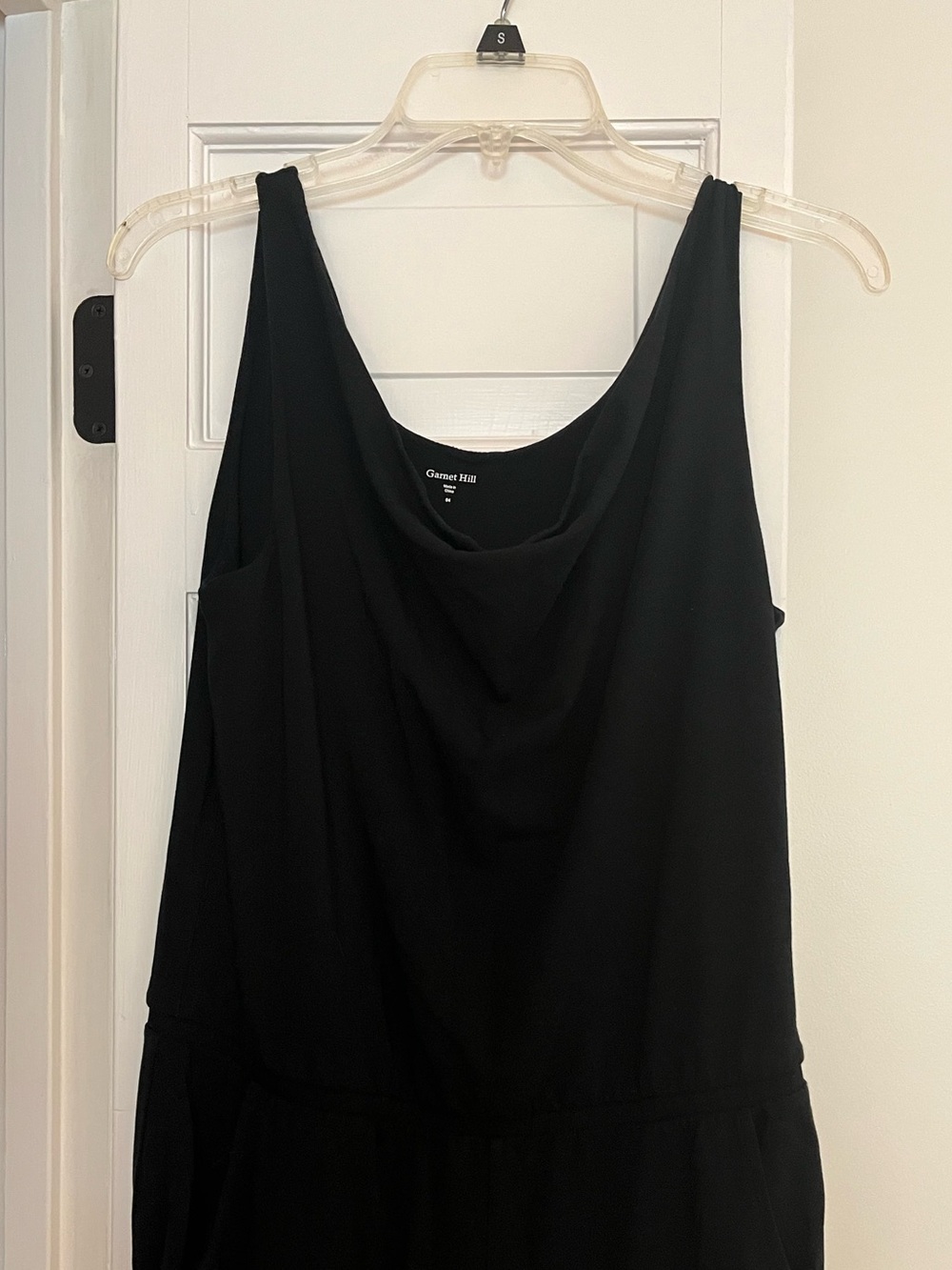 Garnet Hill black tank sleeveless jumpsuit size 4